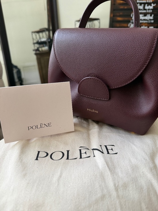Polene Handbags - Polène Numéro Un Nano EDITION TEXTURED BURGUNDY
